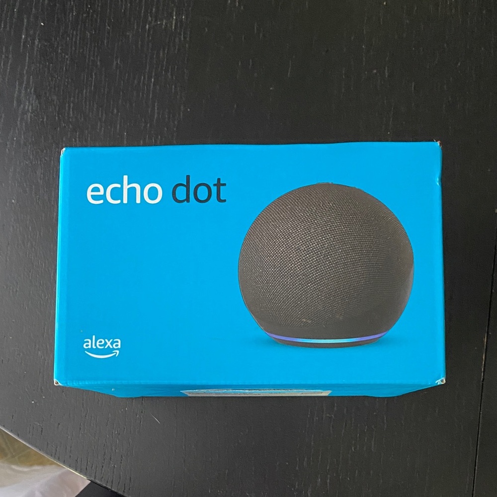 Amazon Echo Dot in Black with Blue Accents